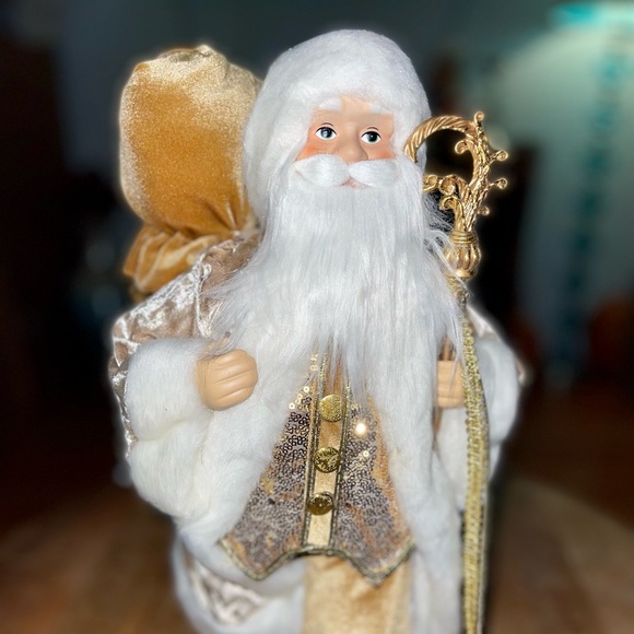 Santa Clause Golden Elegant Christmas Old St. Nick - Picture 4 of 8
